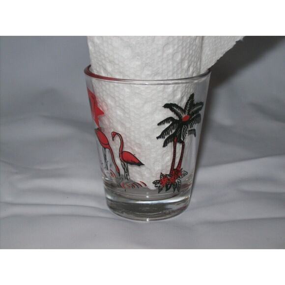 Florida Collectible Shot Glass Flamingo Swordfish Palm -021007 - Picture 2 of 2